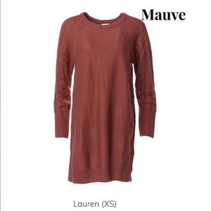 LuLaRoe Lauren Sweater Dress Mauve